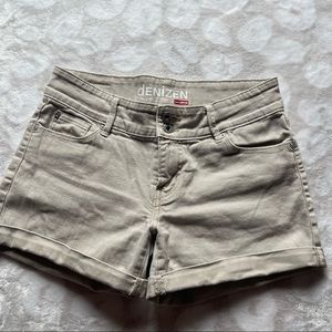 Khaki jean shorts by Denizen Levi’s